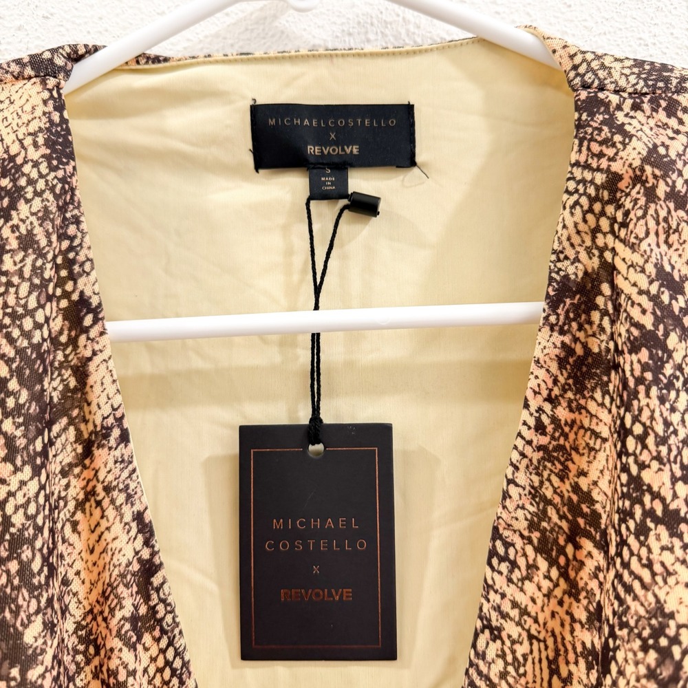 NWT Revolve X Michael Castello Miami Tropical Sexy Antonelle Snake Mini Dress S - Picture 6 of 6